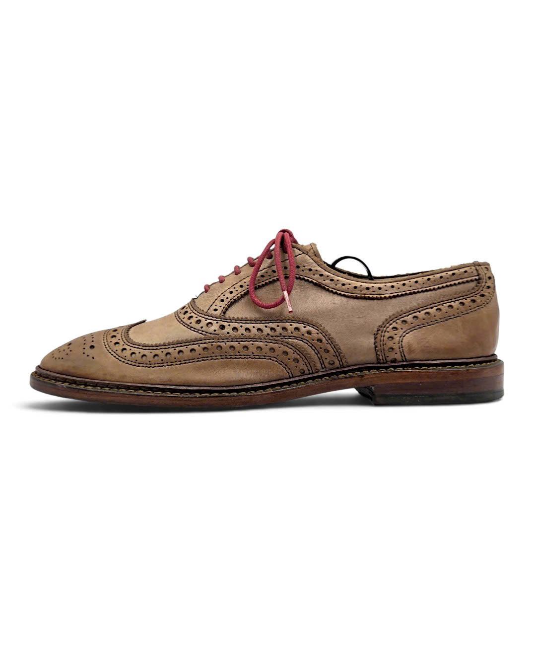  |SIZE 38.5| ALLEN EDMONDS NEUMOK BROWN WINGTIP BROGUE OXFORD SHOES AY38.5-8589 