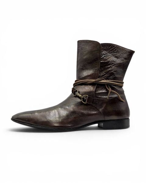  |SIZE 39| BUCCHUS VINTAGE 920 DARK BROWN ANKLE BOOT AX39-8489 