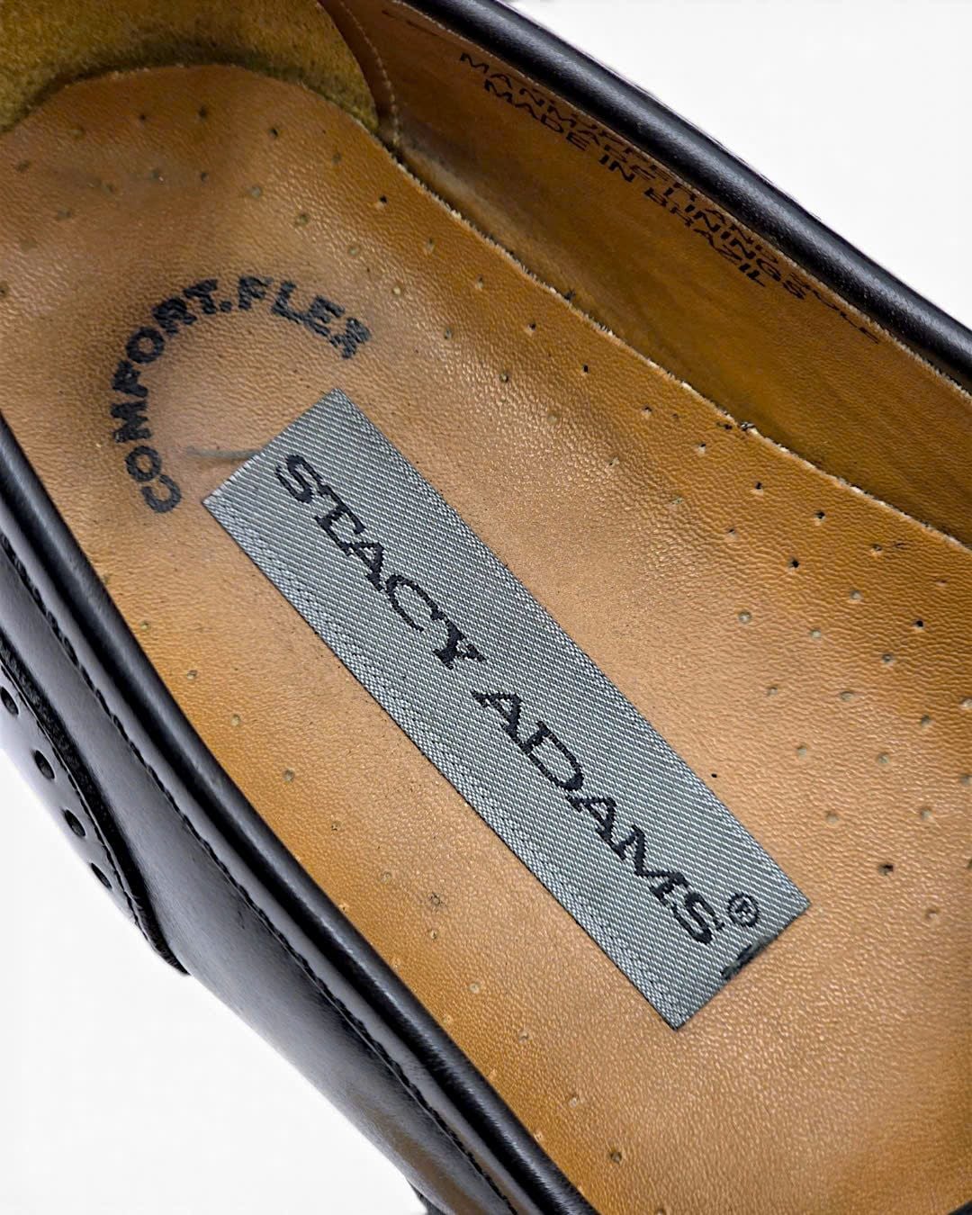  |SIZE 39| STACY ADAM VINTAGE BLACK WINGTIP BROGUE TASSEL LOAFER AY39-8594 
