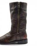  |SIZE 37| FRYE 77283 HEATH OUTSIDE ZIP MAPLE  PULL-ON BOOT Z37-8496 