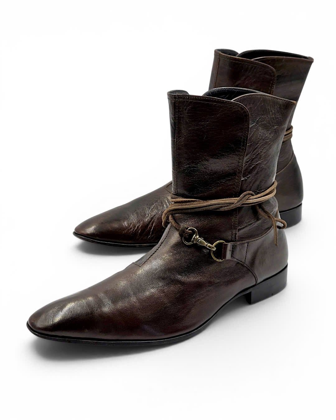  |SIZE 39| BUCCHUS VINTAGE 920 DARK BROWN ANKLE BOOT AX39-8489 