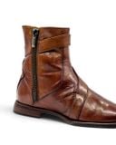  |SIZE 39| OLIVER SWEENEY GAVI BROWN BUCKLE SIDE-ZIP ANKLE BOOT Z39-8709 