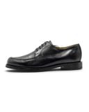 |SIZE 39| HANDMACHER BY KARL REICHL MODEL 28 BLACK APRON SLIT-TOE DERBY SHOES AY39-8571 