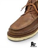  |SIZE 38.5| G.O.A BROWN FRINGE MOCCASIN 3-EYE BOOT Z38.5-8482 