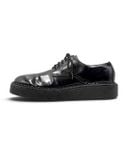  |SIZE 37| COMME DES GARCON HOMME PLUS BLACK MINIMAL PLATFORM CREPER DERBY SHOES Z37-8613 