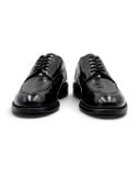  |SIZE 40| BERWICK 1707 4168 BLACK APRON DERBY SHOES AW40-8566 