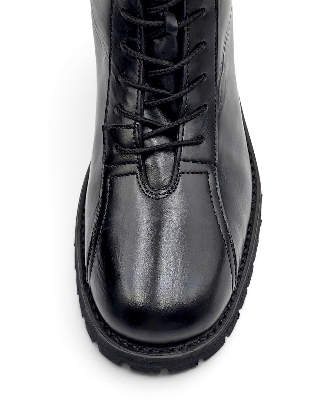  |SIZE 39| RIGTER BLACK ANKLE LACE-UP BOOT Z39-8519 