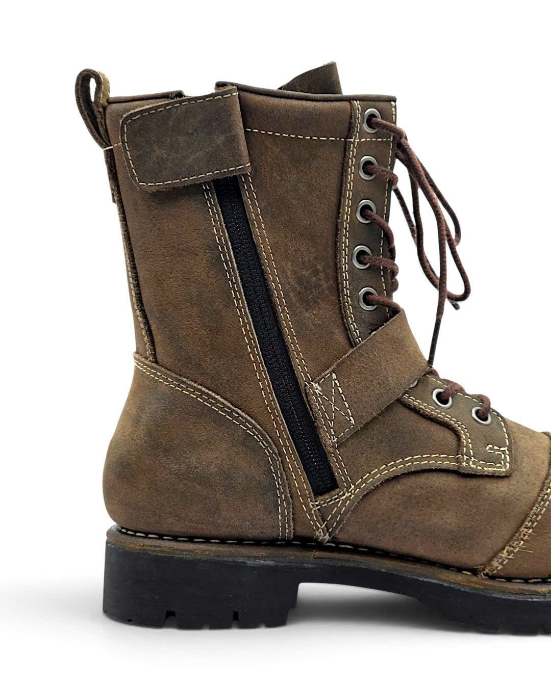  |SIZE 37| ALPHA INDUSTRIES AFB-20020 BUCKLES LACE-UP BIKER BOOT Z37-8577 