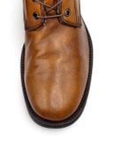  |SIZE 42| MOMA VINTAGE LIGHT BROWN FUR-LINED PLAIN-TOE LACE-UP BOOT Z42-8541 