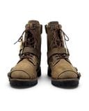  |SIZE 37| ALPHA INDUSTRIES AFB-20020 BUCKLES LACE-UP BIKER BOOT Z37-8577 