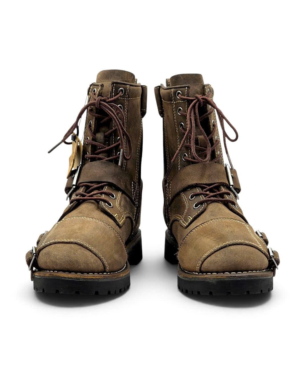  |SIZE 37| ALPHA INDUSTRIES AFB-20020 BUCKLES LACE-UP BIKER BOOT Z37-8577 