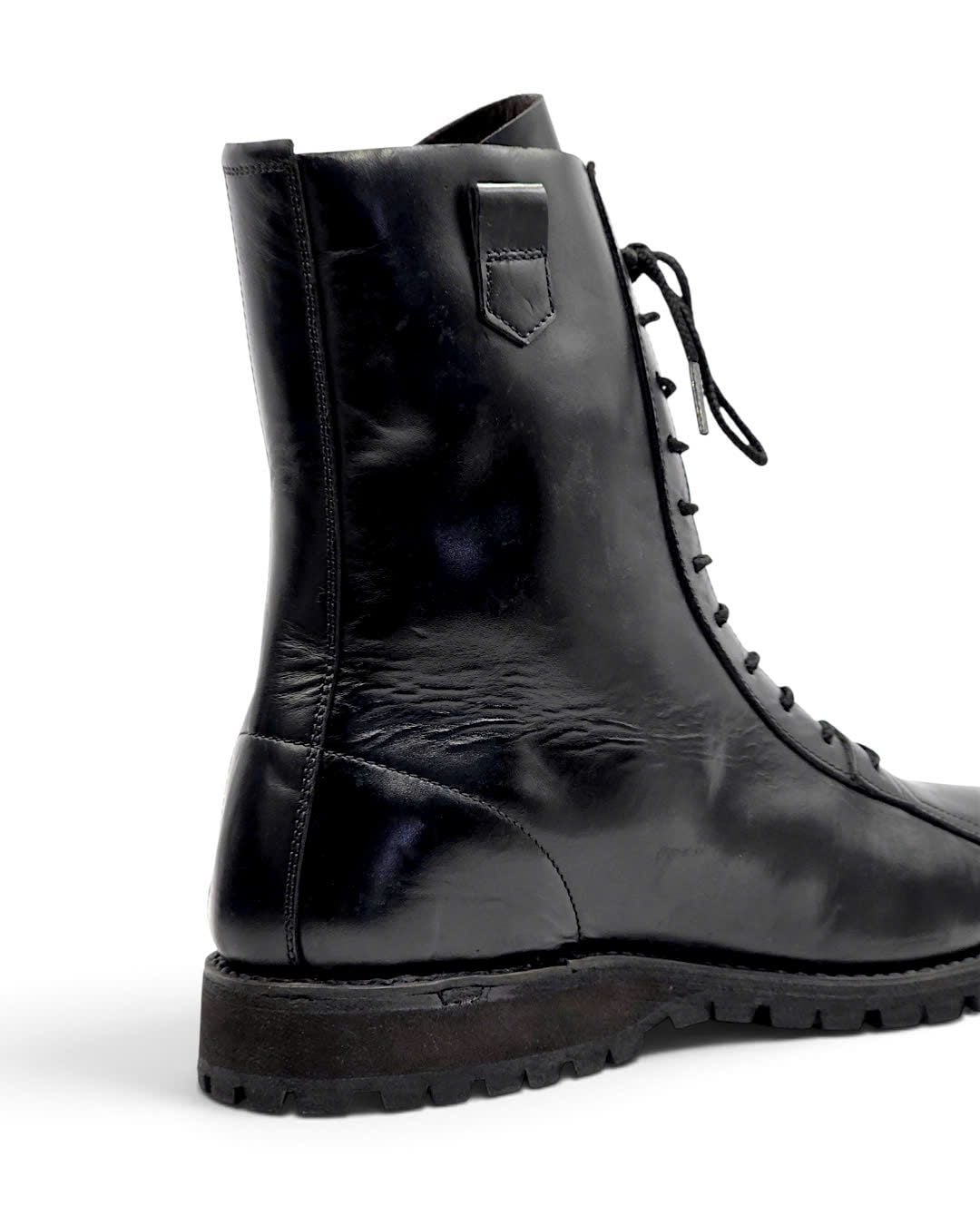  |SIZE 39| RIGTER BLACK ANKLE LACE-UP BOOT Z39-8519 