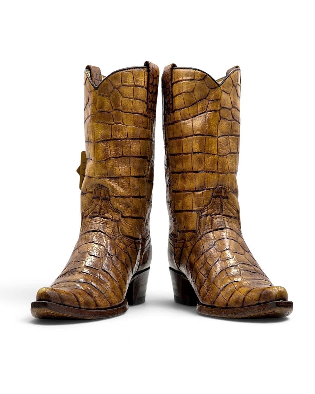  |SIZE 36| SENDRA 5632SDE 2307 CROCO EMBOSSED SNIP-TOE COWBOY BOOT Z36-8694 