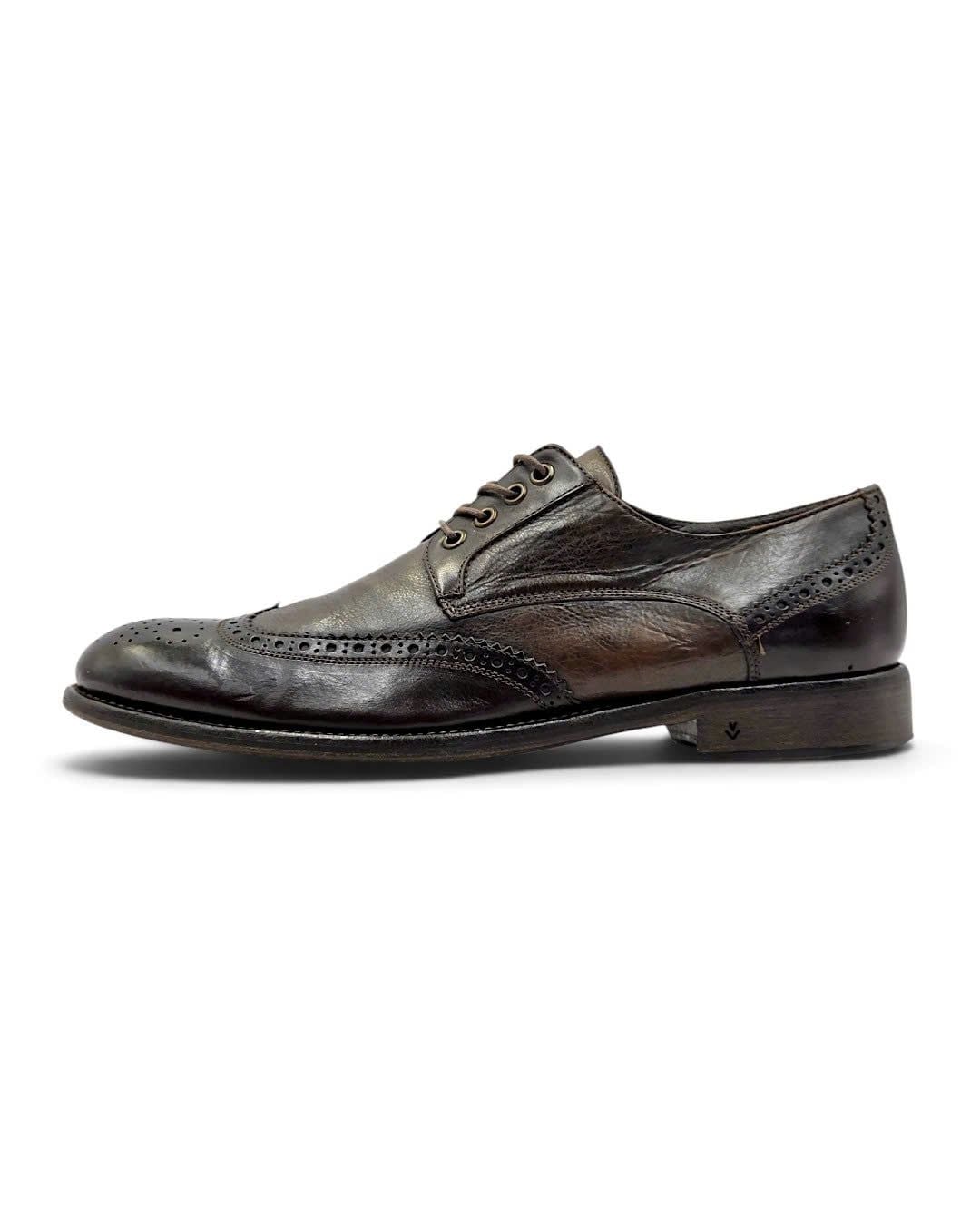  |SIZE 42| JOHN VARVATOS F2262P4 BROWN WINGTIP BROGUE DERBY SHOES Z42-8587 