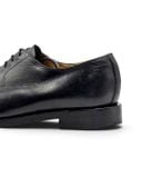  |SIZE 39| HANDMACHER BY KARL REICHL MODEL 28 BLACK APRON SLIT-TOE DERBY SHOES AY39-8571 