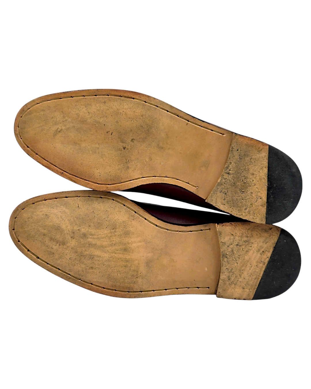  |SIZE 38| KARL HELMUT VINTAGE BURGUNDY TASSEL LOAFER AY38-8595 
