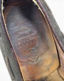  |SIZE 38.5| UNION IMPERIAL UNIVERSAL LANGUAGE DARK BROWN SUEDE APRON TASSEL LOAFER AY38.5-8597 