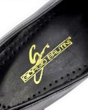  |SIZE 39| GIORGIO BRUTINI 824-6054 BLACK KILTIE APRON TASSEL LOAFER AY39-8596 