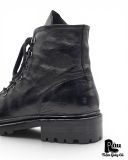  |SIZE 38| DUCANERO BLACK VEGTAN SIDE-ZIP LACE-UP BOOT Z38-8483 
