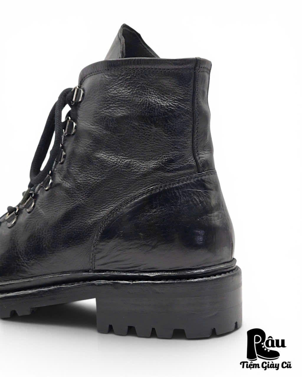  |SIZE 38| DUCANERO BLACK VEGTAN SIDE-ZIP LACE-UP BOOT Z38-8483 