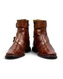  |SIZE 39| OLIVER SWEENEY GAVI BROWN BUCKLE SIDE-ZIP ANKLE BOOT Z39-8709 