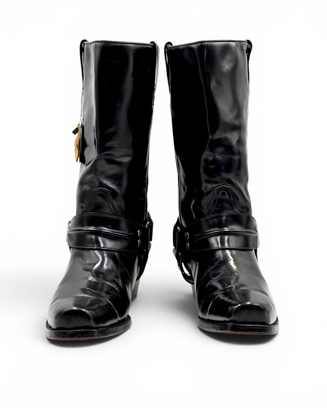  |SIZE 45| BUFFALO VINTAGE 4241 BLACK HARNESS BOOT Z45-8510 