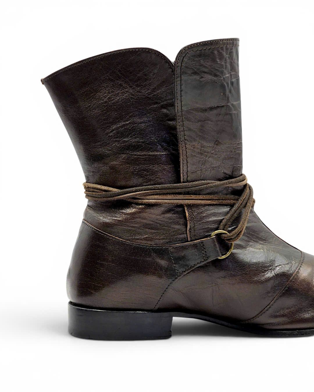  |SIZE 39| BUCCHUS VINTAGE 920 DARK BROWN ANKLE BOOT AX39-8489 
