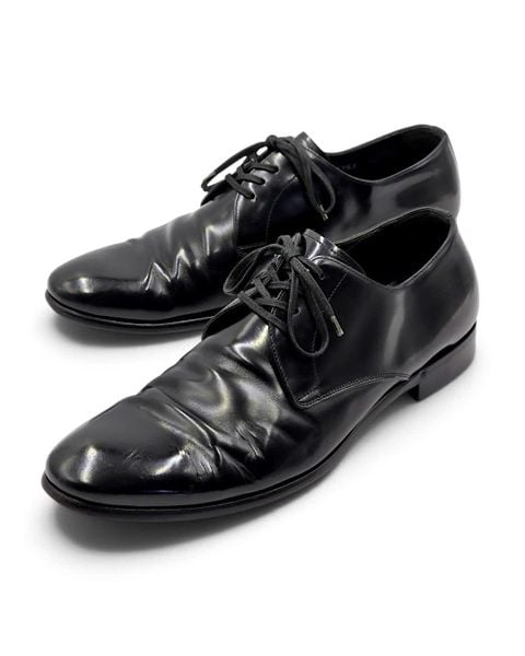  |SIZE 40| DOLCE & GABBANA 5753 BLACK DERBY SHOES Z40-8610 