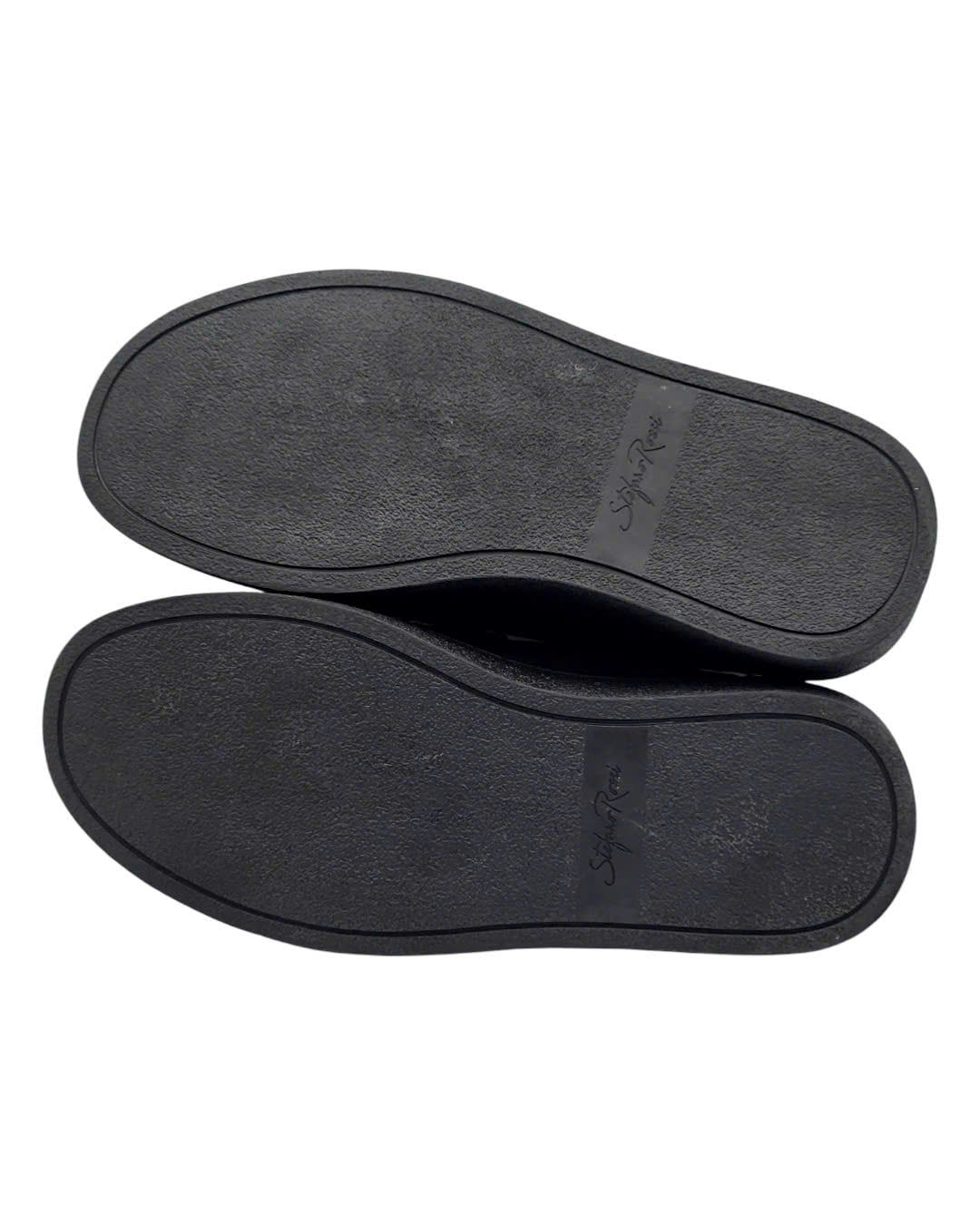  |SIZE 38.5| STEFANO ROSSI UOMO BELEN SR08211 BLACK SUEDE PENNY LOAFER Z38.5-8529 