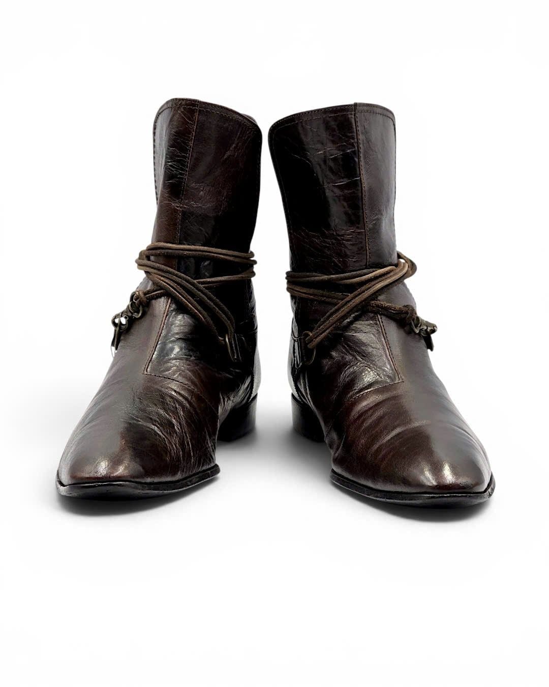  |SIZE 39| BUCCHUS VINTAGE 920 DARK BROWN ANKLE BOOT AX39-8489 