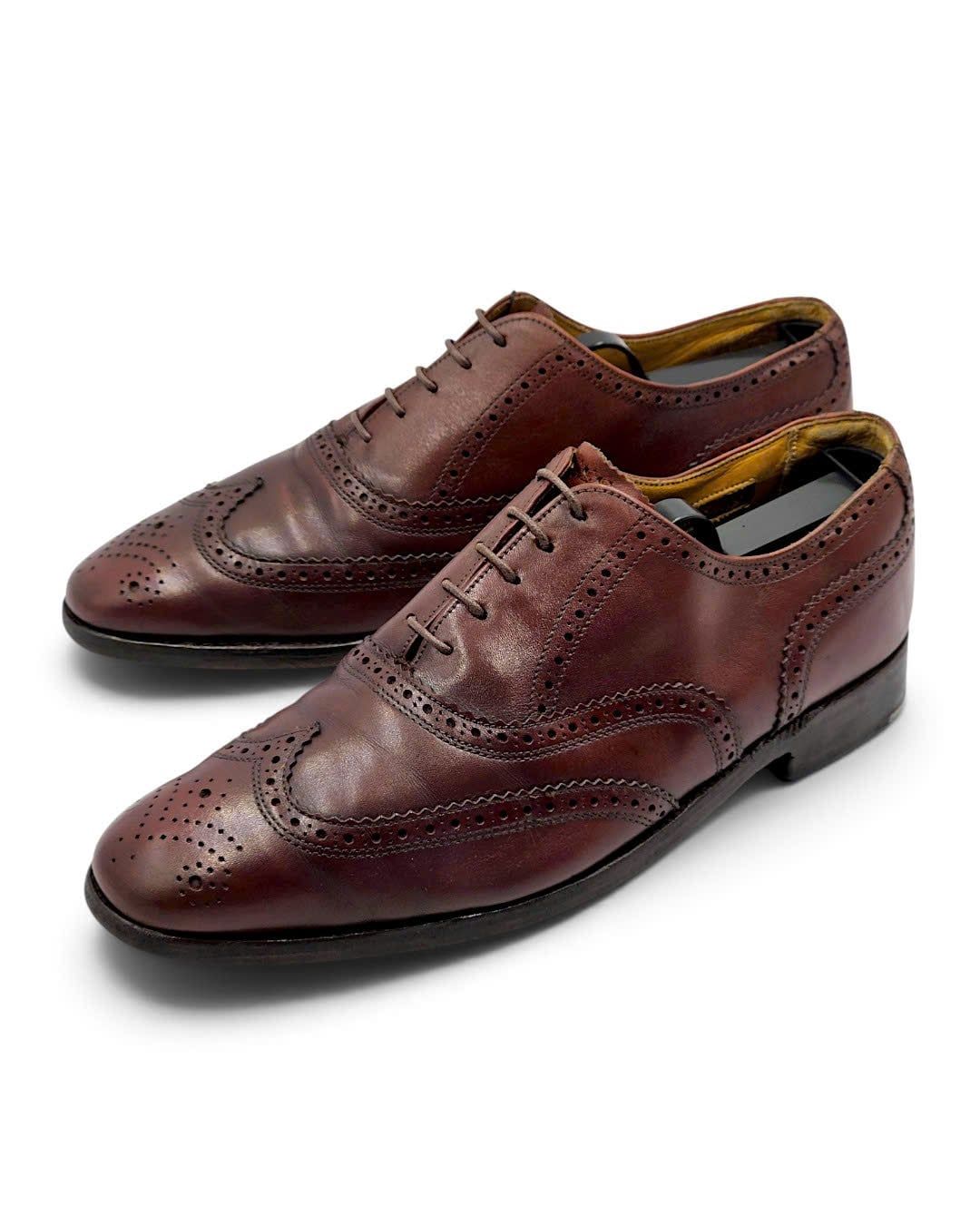  |SIZE 39| BURBERRYS X RUSSEL BROMLEY VINTAGE 80S ASCOT WINGTIP BROGUE OXFORD SHOES AY39-8588 