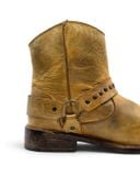  |SIZE 38| BED|STÜ EXETER DISTRESSED TAN STUDS HARNESS BOOT Z38-8578 