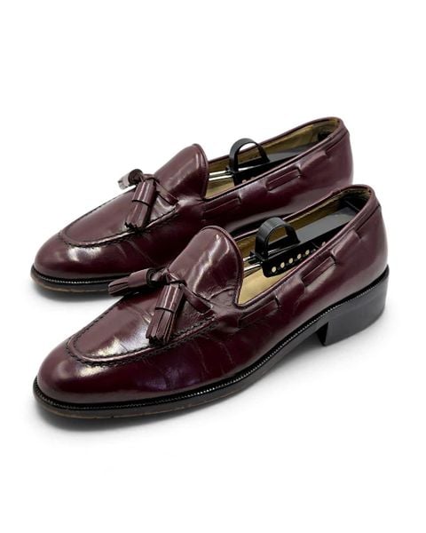  |SIZE 38.5| TEECLUB AMERICAYA 4715 BURGUNDY APRON TASSEL LOAFER AY38.5-8593 