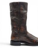  |SIZE 37| FRYE 77283 HEATH OUTSIDE ZIP MAPLE  PULL-ON BOOT Z37-8496 