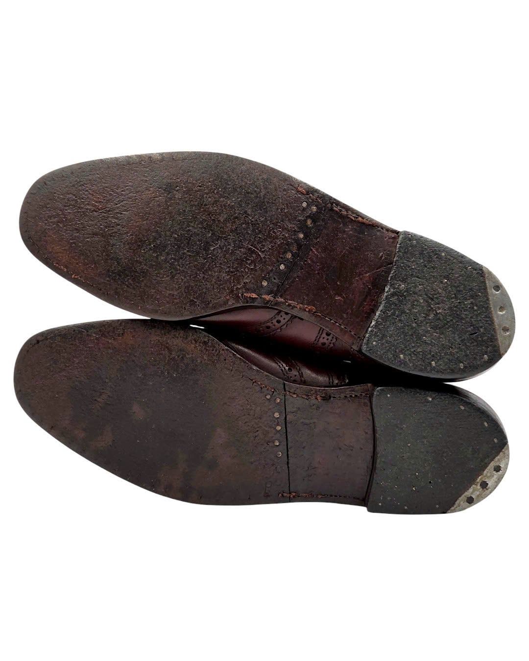  |SIZE 39| BURBERRYS X RUSSEL BROMLEY VINTAGE 80S ASCOT WINGTIP BROGUE OXFORD SHOES AY39-8588 