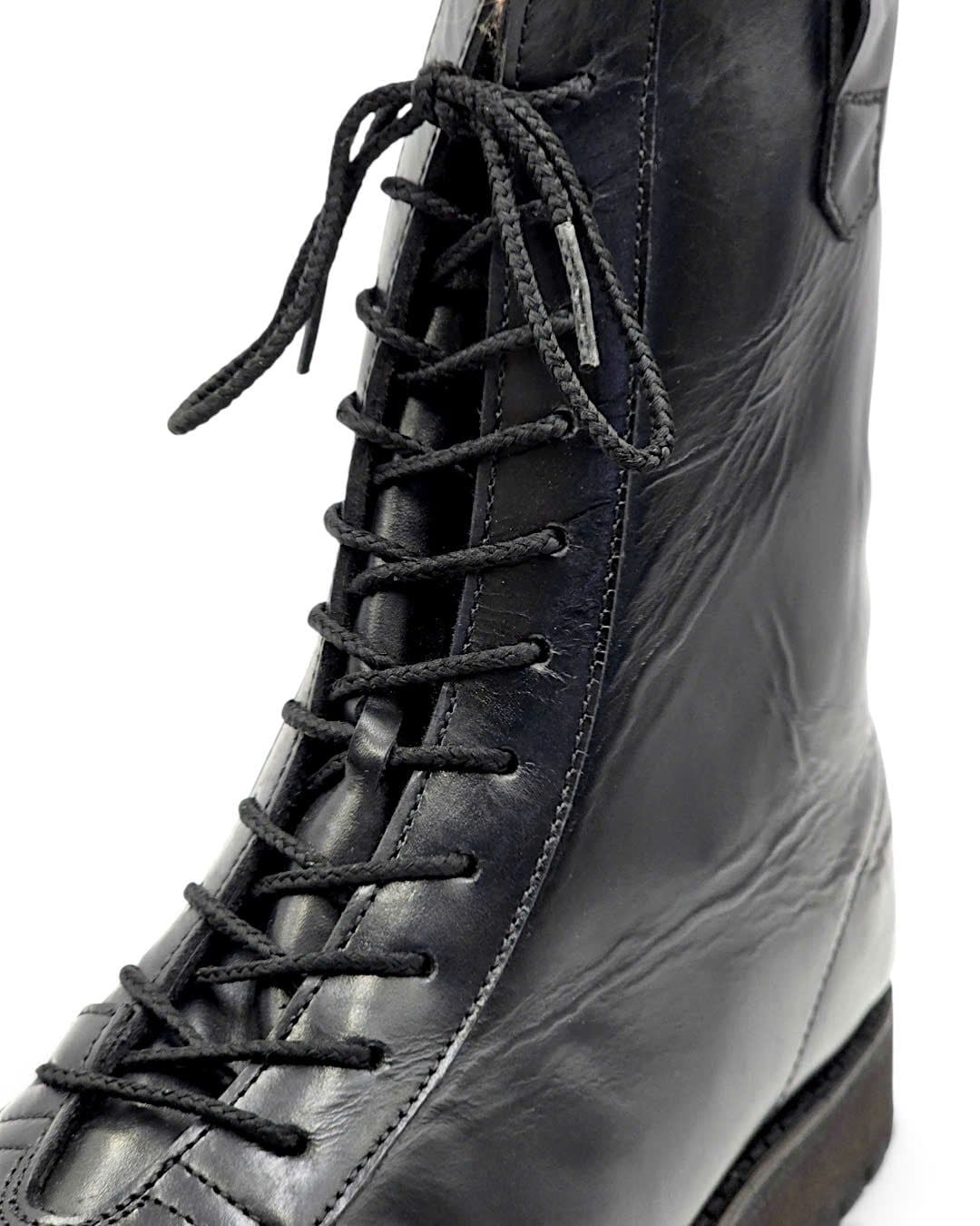  |SIZE 39| RIGTER BLACK ANKLE LACE-UP BOOT Z39-8519 