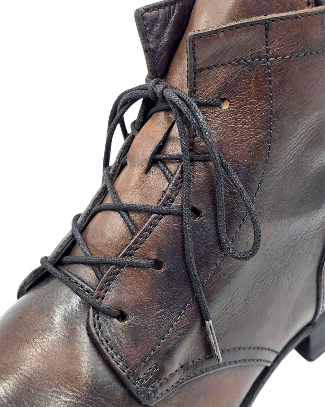  |SIZE 43| MOMA VINTAGE BROWN PLAIN-TOE LACE-UP BOOT Z43-8539 