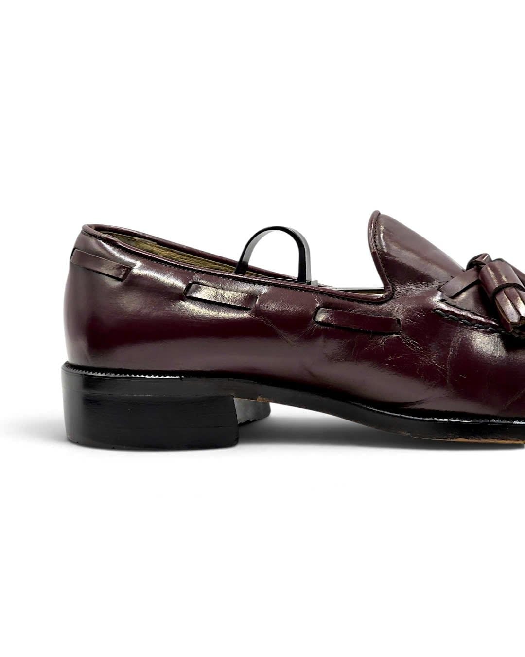  |SIZE 38.5| TEECLUB AMERICAYA 4715 BURGUNDY APRON TASSEL LOAFER AY38.5-8593 