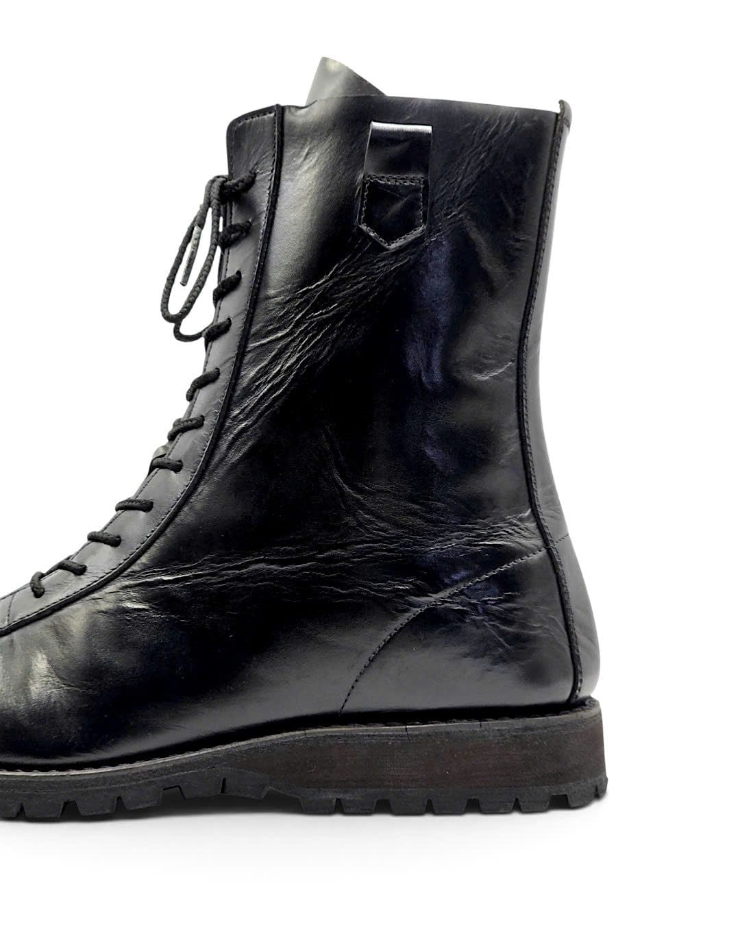  |SIZE 39| RIGTER BLACK ANKLE LACE-UP BOOT Z39-8519 