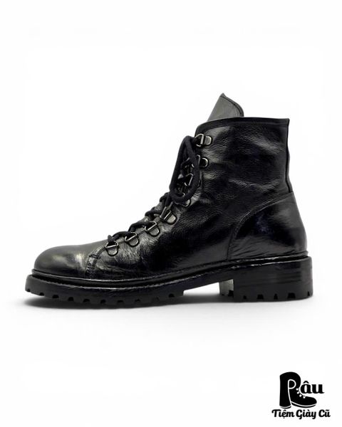  |SIZE 38| DUCANERO BLACK VEGTAN SIDE-ZIP LACE-UP BOOT Z38-8483 
