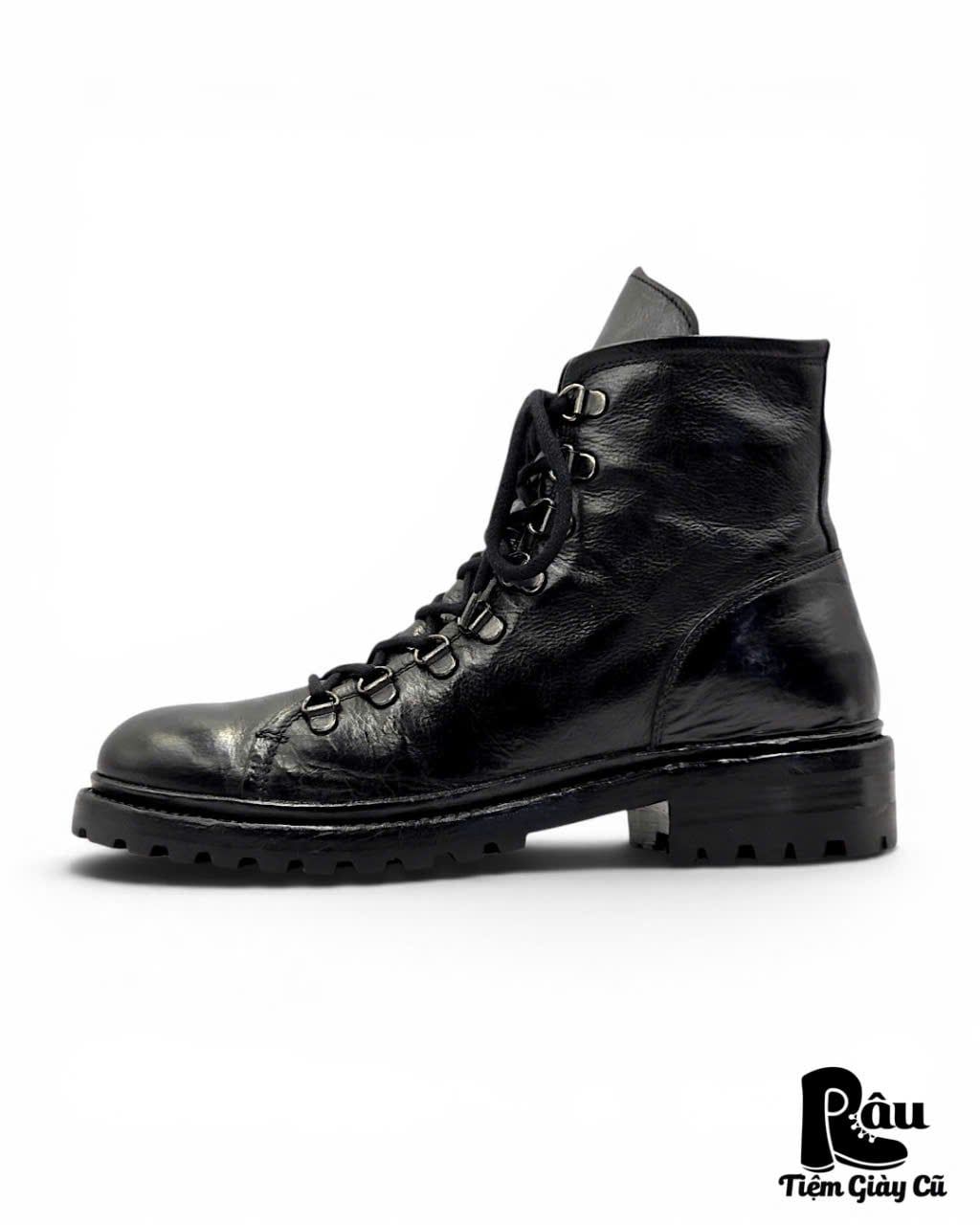  |SIZE 38| DUCANERO BLACK VEGTAN SIDE-ZIP LACE-UP BOOT Z38-8483 