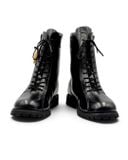  |SIZE 39| RIGTER BLACK ANKLE LACE-UP BOOT Z39-8519 