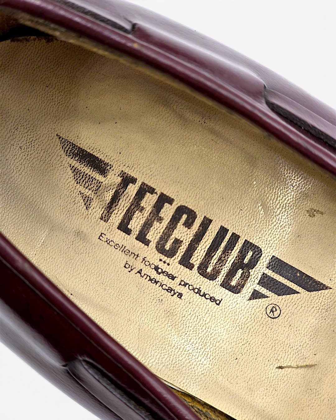  |SIZE 38.5| TEECLUB AMERICAYA 4715 BURGUNDY APRON TASSEL LOAFER AY38.5-8593 
