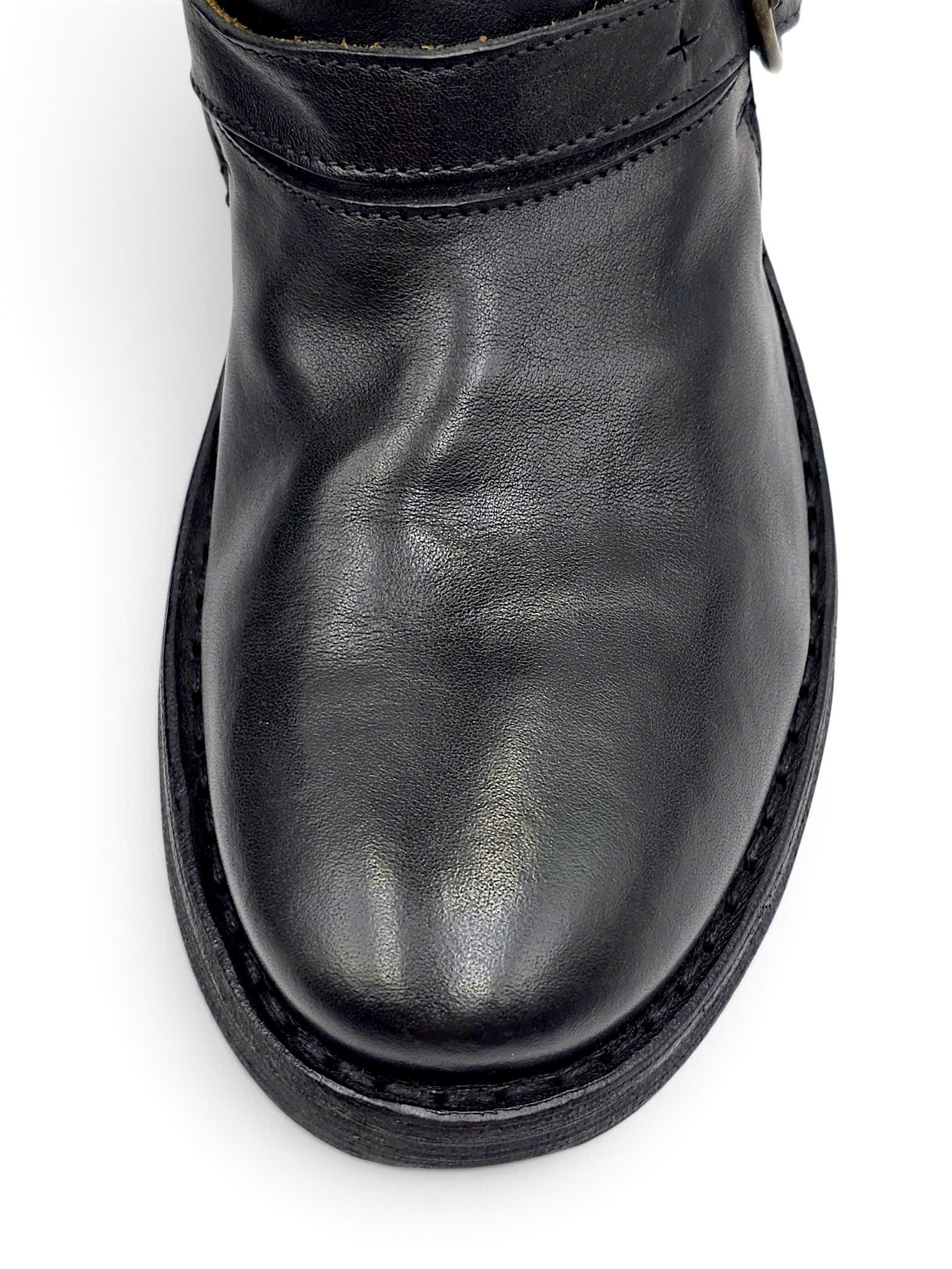  |SIZE 37| FIORENTINI + BAKER BLACK ETERNITY EDWIN 3 BUCKLES BIKER BOOT AY37-8527 