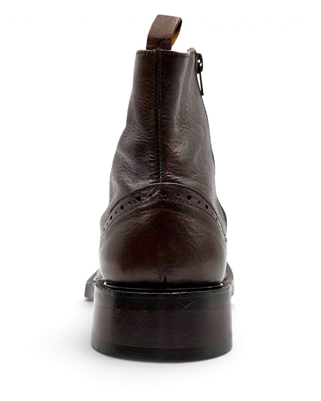  |SIZE 39| KENZO VINTAGE RUSTIC BROWN SIDE-ZIP ANKLE BOOT Z39-8703 