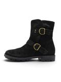  |SIZE 41| FIORENTINI + BAKER BLACK SUEDE BIKER BOOT Z41-8373 