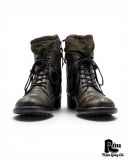  |SIZE 41| ALFREDO BANNISTER 5221005011 UTILITY LAYERED SIDE-ZIP LACE-UP BOOT Z41-8479 