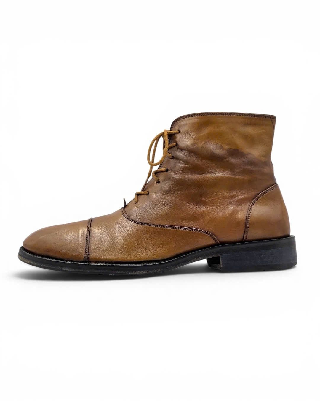  |SIZE 42| HUMAN SCALES 2114 BROWN BALMORAL LACE-UP BOOT Z42-8501 