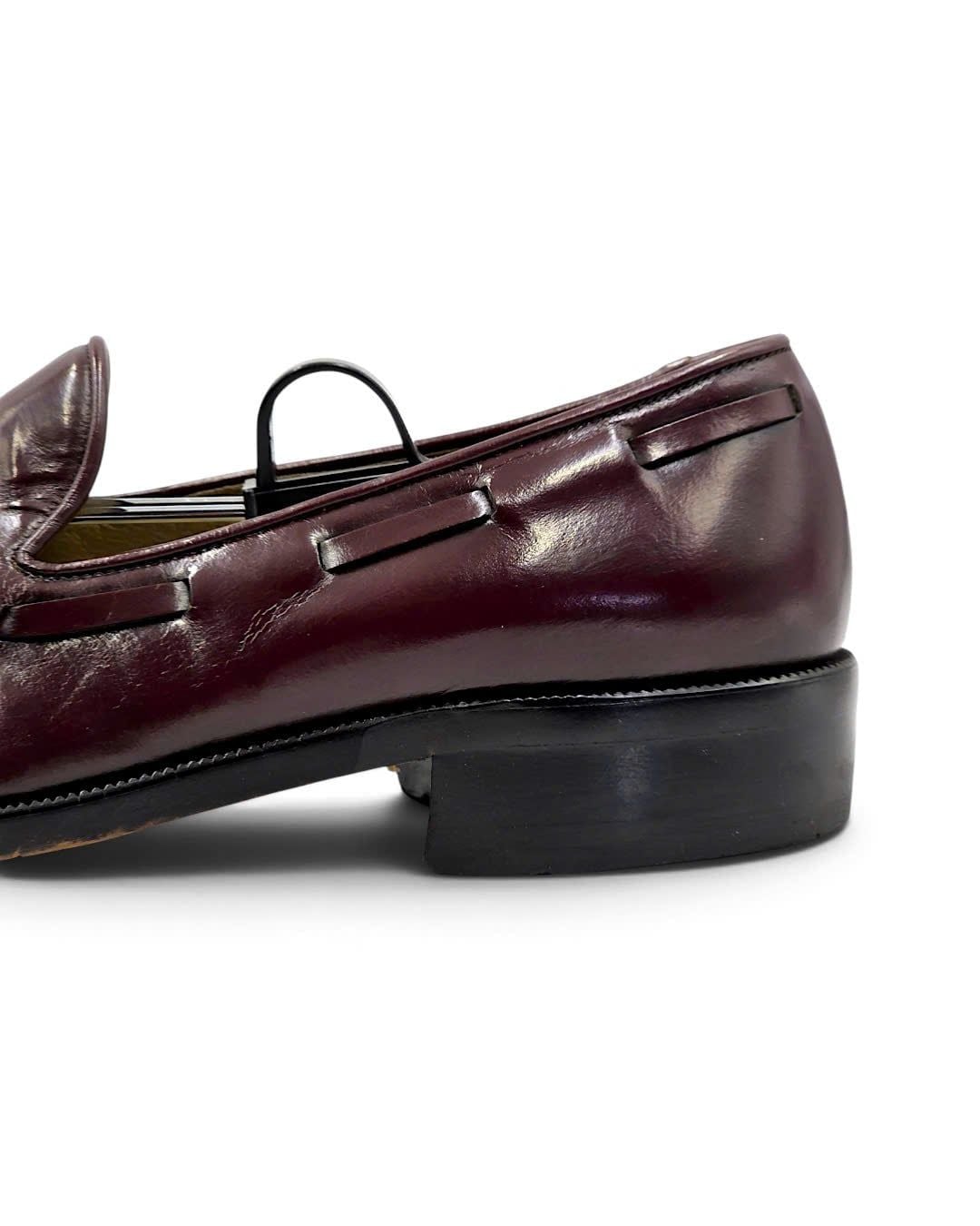  |SIZE 38.5| TEECLUB AMERICAYA 4715 BURGUNDY APRON TASSEL LOAFER AY38.5-8593 