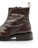  |SIZE 39| KENZO VINTAGE RUSTIC BROWN SIDE-ZIP ANKLE BOOT Z39-8703 